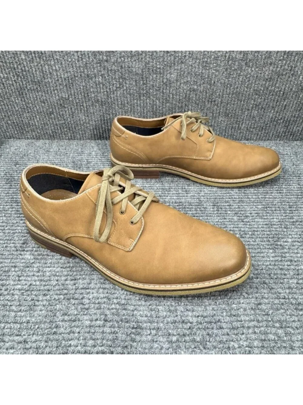 Dockers Shoes Mens 12 Tan Brown Bronson Oxford Lace Up Casual Dress Gum Sole